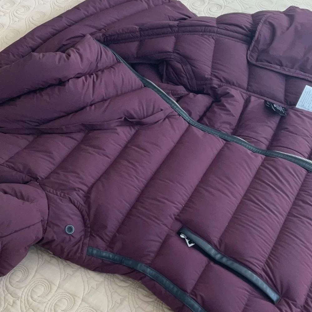Rudsak Melodic Quilted Down Winter Coat / WITH OR WITHOUT FUR/ Burgundy / Medium - Picture 13 of 16